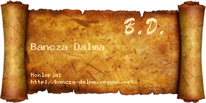 Bancza Dalma névjegykártya
